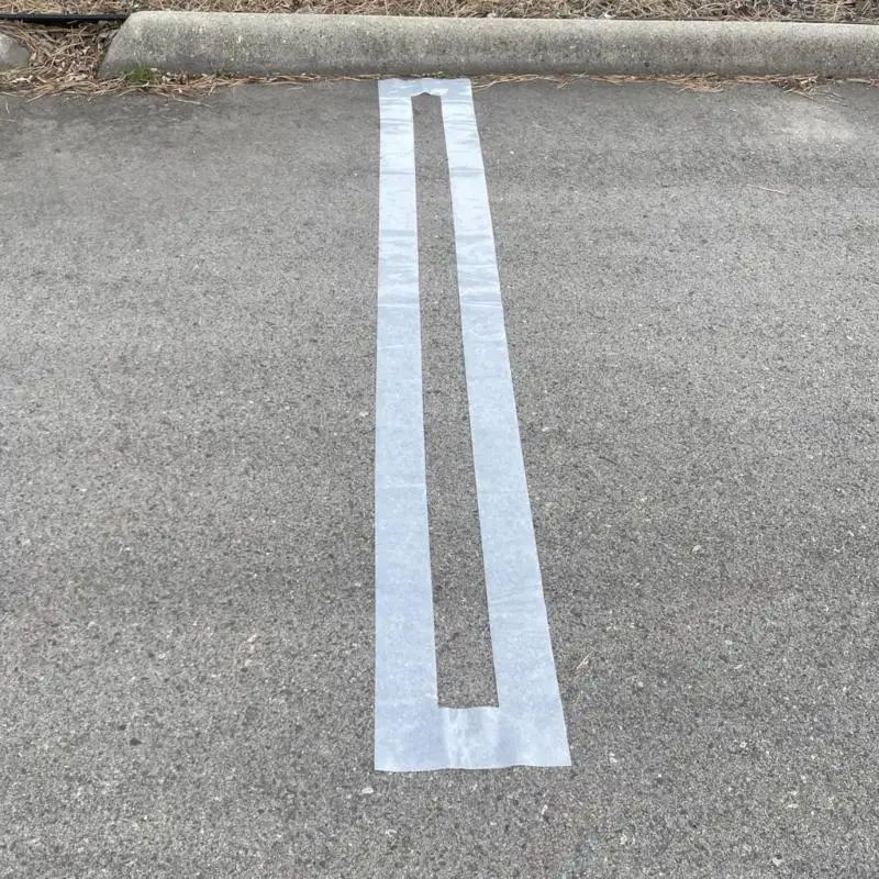 

X9FA Silicone Parking Lot Line Stencil Template Efficient Portable Road Marking Tool