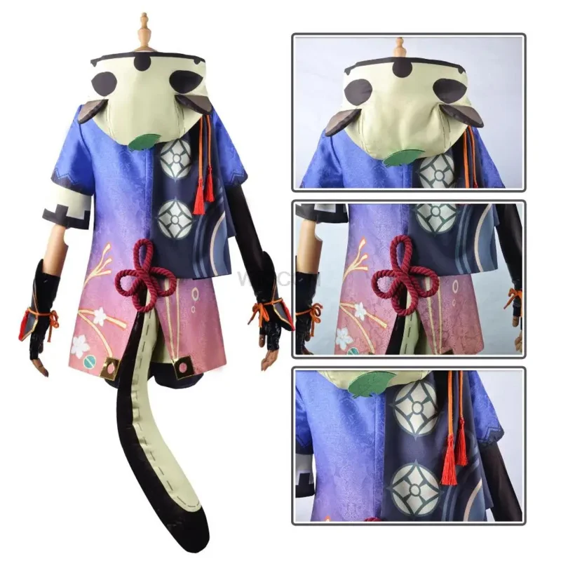 2025 New Game Genshin Impact Sayu Cosplay Kostuum Volwassen Carnaval Uniform Pruik Anime Halloween Party Rollenspel Kostuums Vrouwen Gi AA