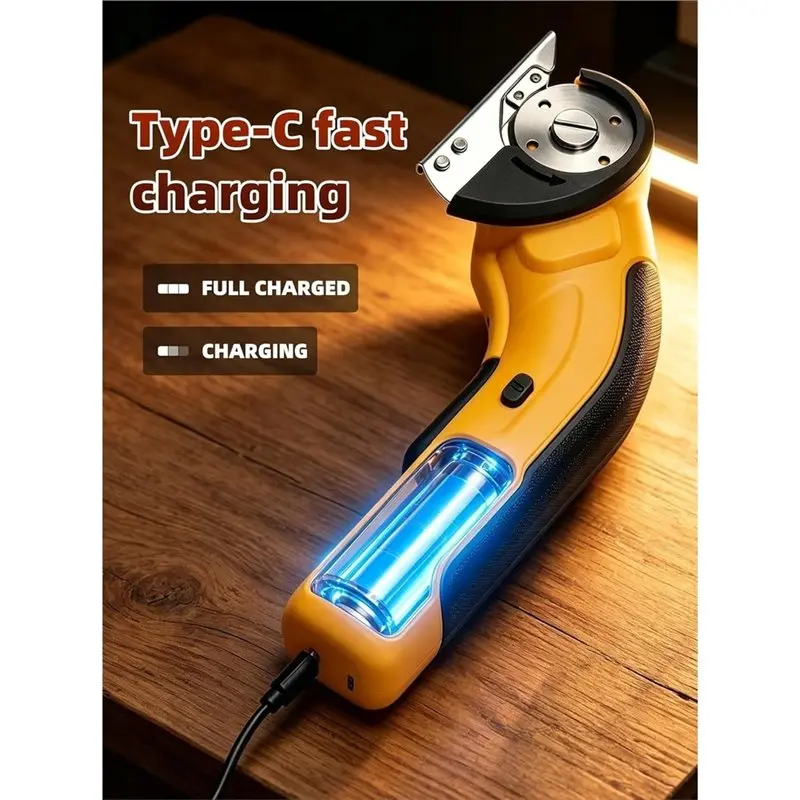 HOT-Cordless Electric Scissors, Rechargeable For Cardboard Cutter,4V, Electric Box Tool For Cutting Plastic, Leather
