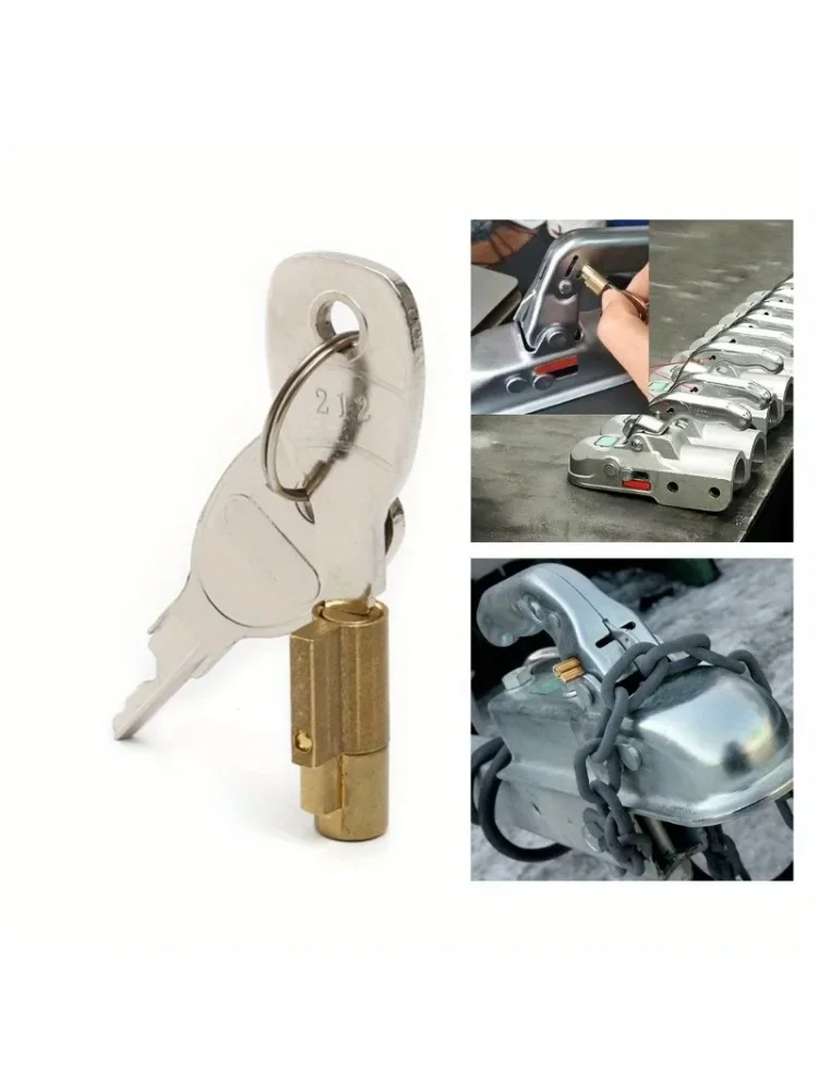 Verrou d'attelage de couplage de remorque, sécurité insérable pour têtes de coupleur pressées, composant caravanes RVs, accessoires de pièces, 1 ensemble/2 ensembles