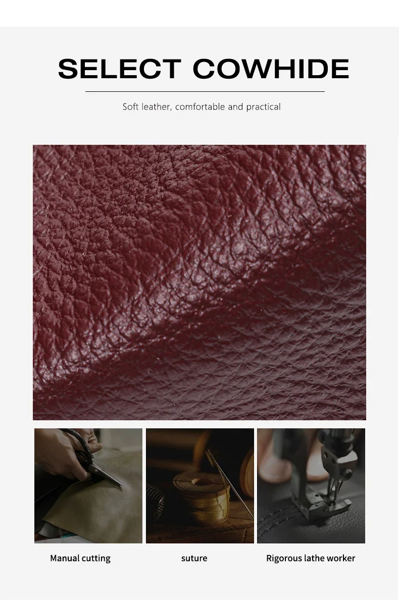 Aidrani Echtleder Halbmond-Unterarmtasche, Minimalistischer High-End-Stil, Vielseitige Rindsleder-Umhängetasche für den Alltag – Detail 7