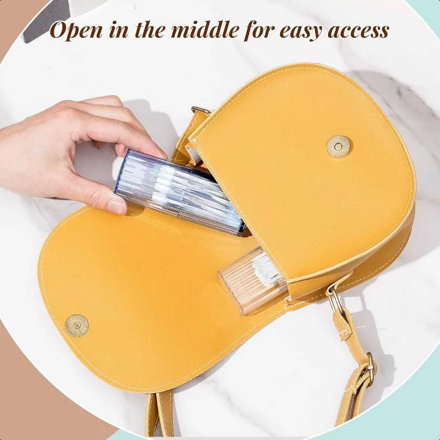 Dandat 8 Pcs Project Storage Case Portable Creative Storage Box Dental Toothpick Holder Floss Qtip Travel Case Transparent Flos