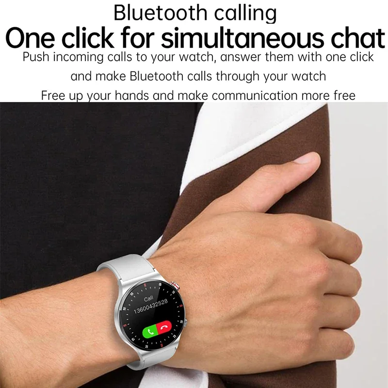 ใหม่ 2024 NFC Bluetoothสมาร์ทนาฬิกาผู้ชายกีฬาฟิตเนสTrackerกันน้ําSmartwatchหน้าจอHDขนาดใหญ่สําหรับAndroid IOSนาฬิกา