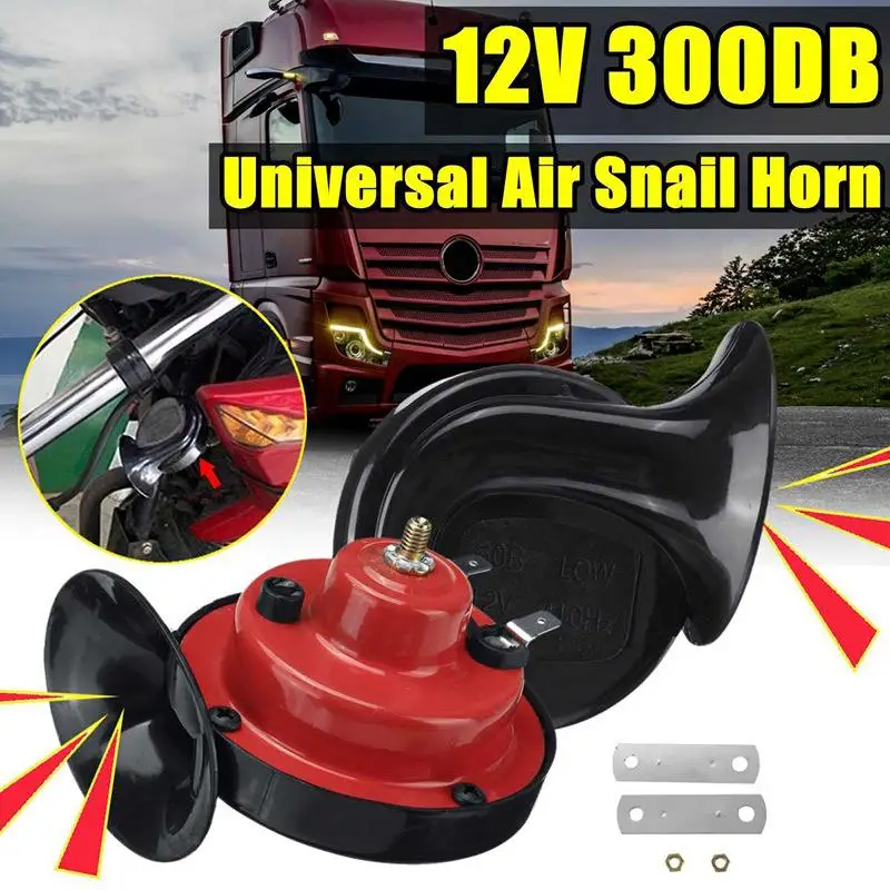 New 2Pcs 300DB Super Loud Train Horn For 12V Power Supplies Car-boat Motorcycles Automotive Loudspeaker Car Speaker Sound Signal