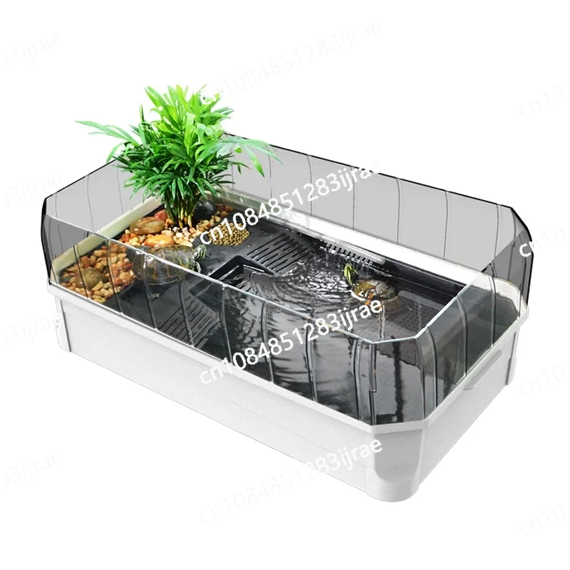 

Turtle Tank with Sundeck, Large Landscaping, Ecological Water and Land Tank, Villa Breeding Box, Household Dedicated Turtle Box