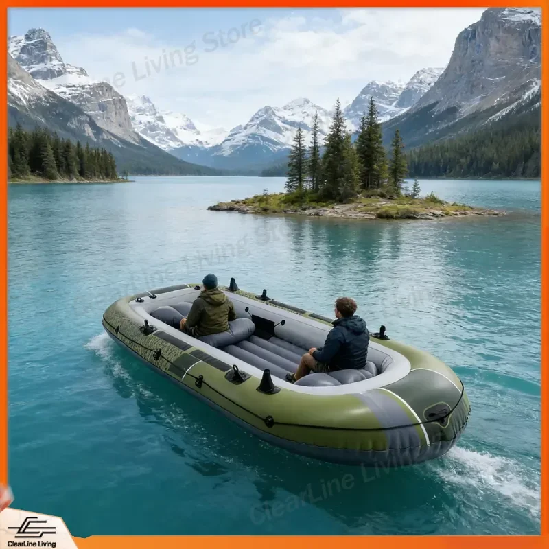 Compact Inflatable Jet Boat Mini Adventure Raft with Powerful Pump for River Exploration Thrilling Water Sports Fun Portable