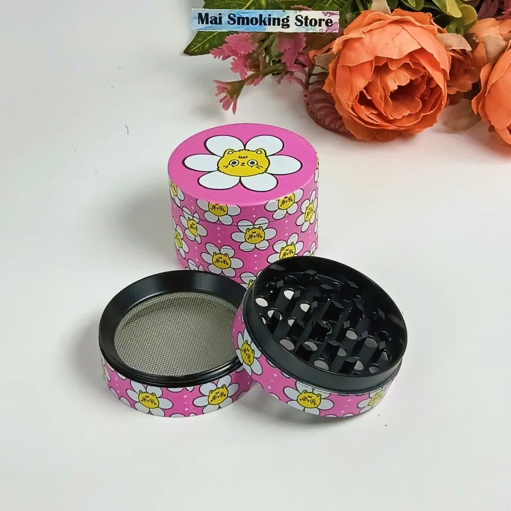 2in زهرة عشب طاحونة معدنية 4-layer الملح هاون مدقة مطحنة التوابل دليل الفلفل التبغ الخام العشب طاحونة الدخان السجائر أداة #5