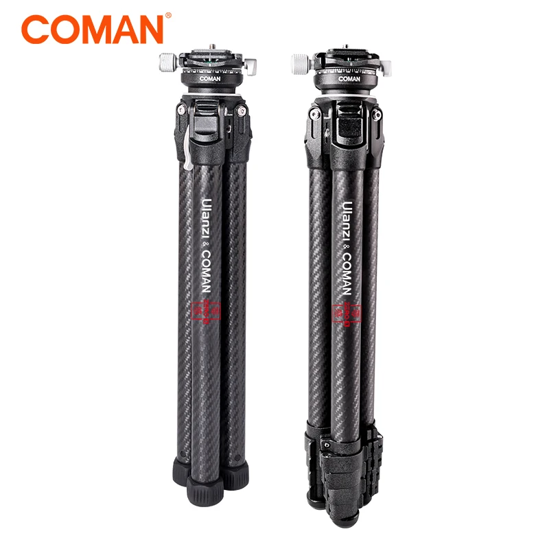 COMAN F38 Outdoor Travel Photographic Carbon Fiber Tripod Portable Camera Tripod Video Tripod