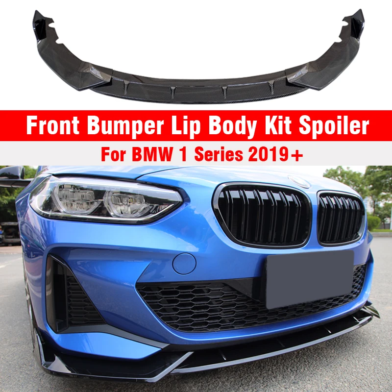 3Piece Car Front Bumper Lip Splitter Diffuser Body Kit Spoiler Bumper Guard Protection For BMW 1-Series Car Accessories