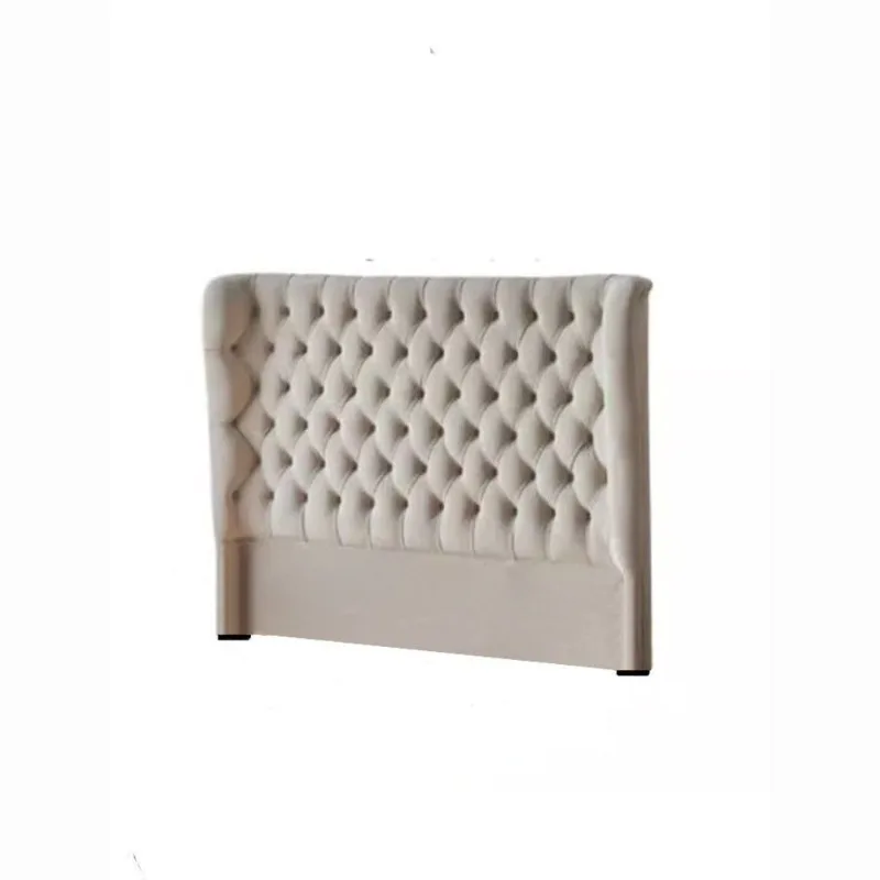 

French retro soft bag fabric bedside single buy new bedroom bed screen medium antique floor pull buckle bedside backrest