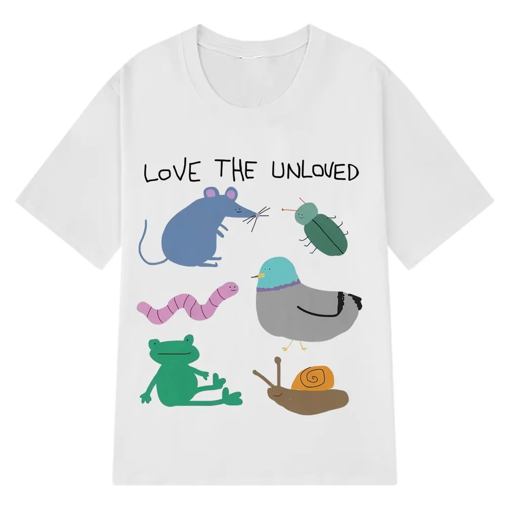 Funny Animal Pigeon Rat Frog Fashion Graphics T Shirt Summer Cotton Casual Short Sleeve Tees Oversized Hip-hop Unisex T-shirts