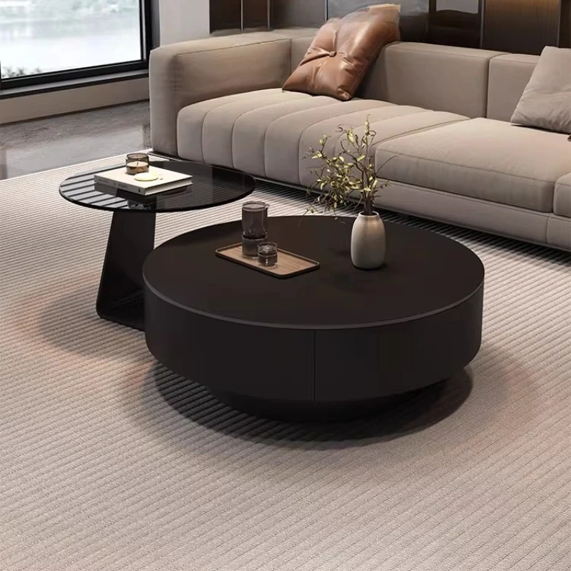 Mesa de centro minimalista de luxo, estética nórdica, pequena, italiana, simples, decoração, mesa auxiliar exclusiva, móveis para casa