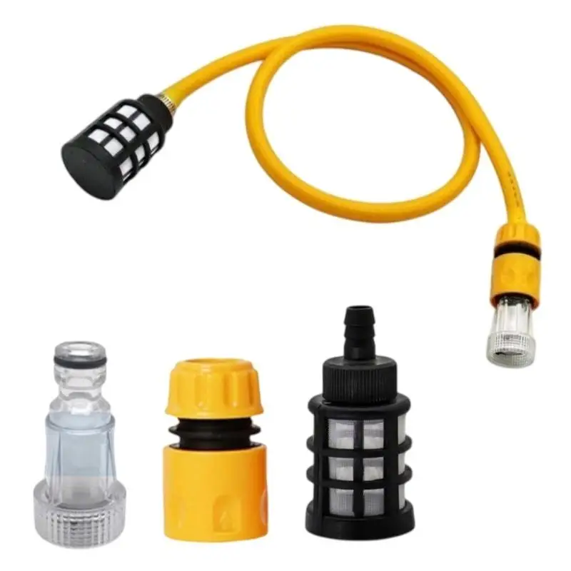 NewHigh-Pressure Washer Connector Set 3-Piece Quick-Connect Fittings With Water Filter Compatible With 1/2-inch 4-hun Hoses