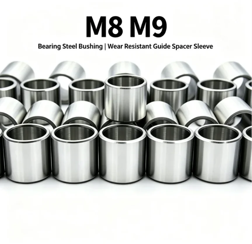 Bearing Steel Unthreaded Round Spacer Sleeve M8 M9 OD:9-19mm Hollow Extended Standoff Bushing Industrial Mechanical Hardware