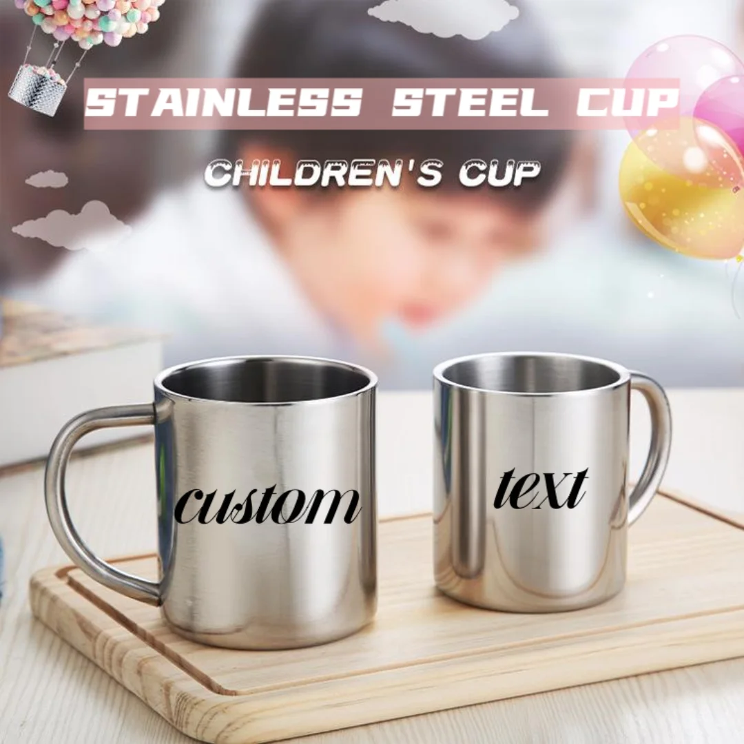 220 مللي/300 مللي مخصص كوب من الفولاذ المقاوم للصدأ فنجان القهوة التخييم القدح تخصيص فنجان القهوة المعدنية المحمولة كوب حليب السفر كوب خارجي #6