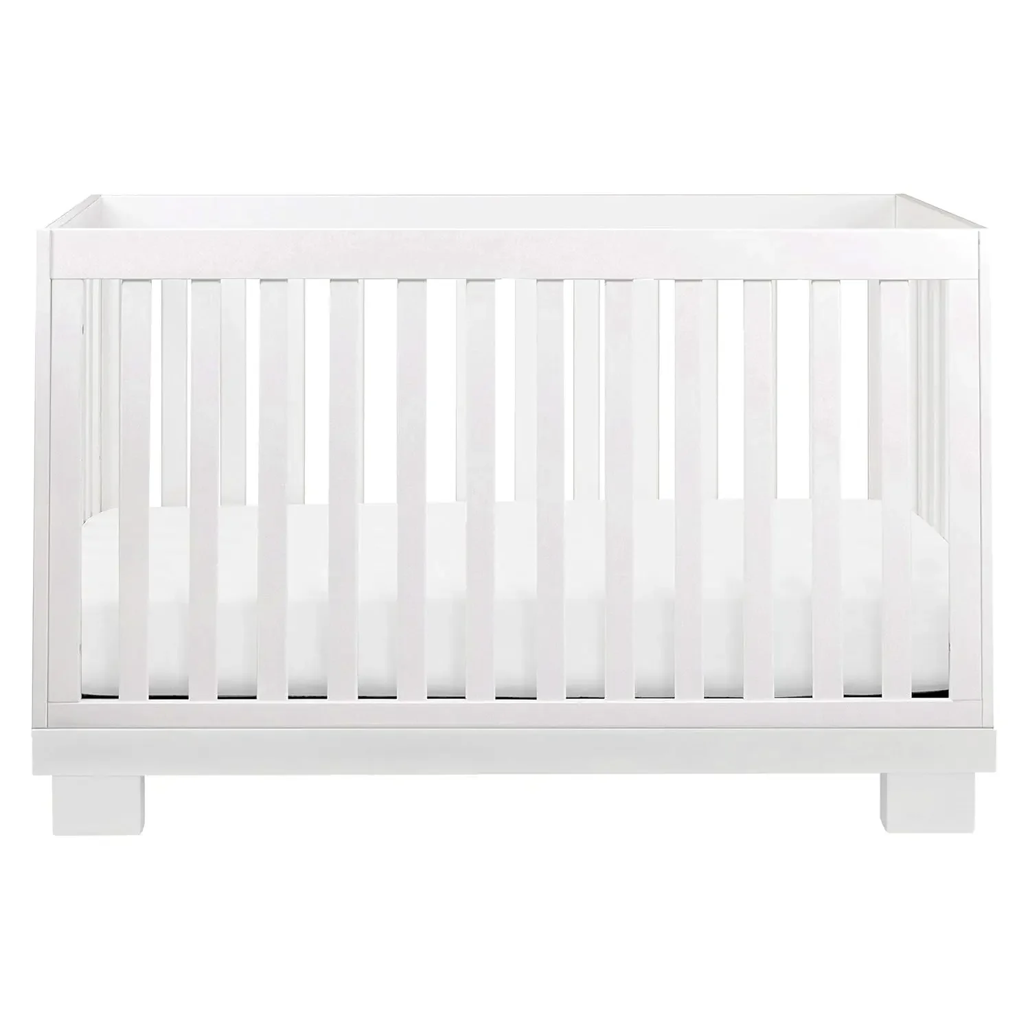 Babyletto Modo 3-in-1 Convertible Crib with Toddler Bed Conversion Kit in White, Greenguard Gold Certified