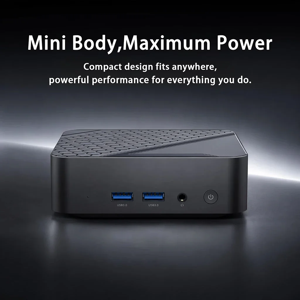Intel N95 Small Desktop mini PC Ultra Fast Pro Computer 16GB NVMe SSD Triple 4K Screen WiFi6 Silent Cooling Office Home
