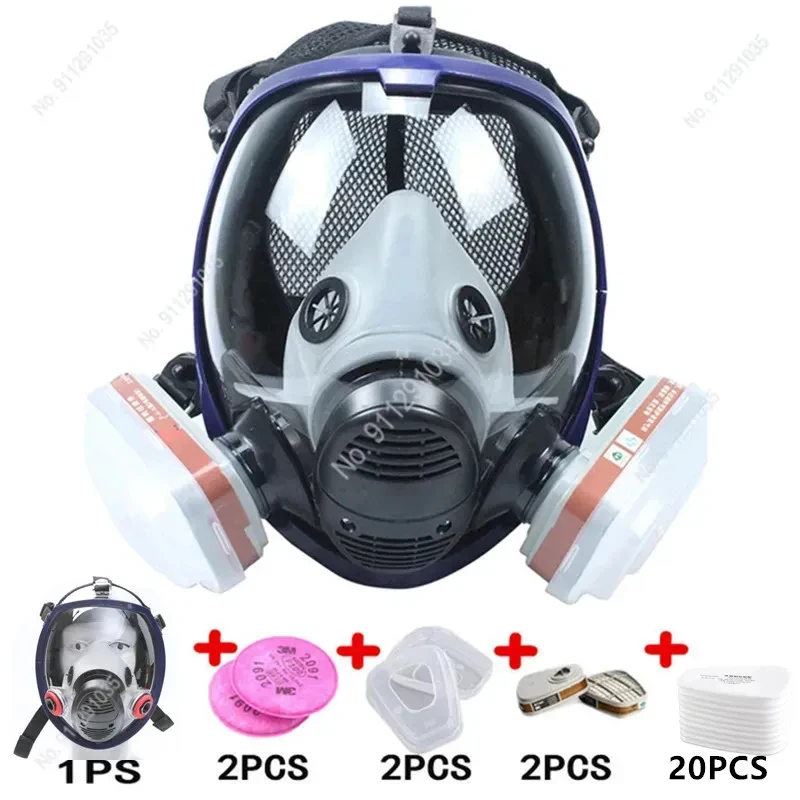 Chemical Mask 6800 27 in 1 Gas Mask Dustproof Respirator Paint Pesticide Spray Silicone Full Face Filters For Laboratory Welding