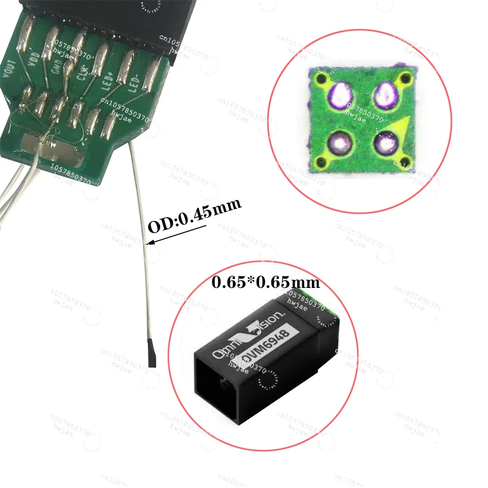 0.65 X0.65mm   1MM 200p OVM6948 1mm Camera Module Kit USB Endoscope