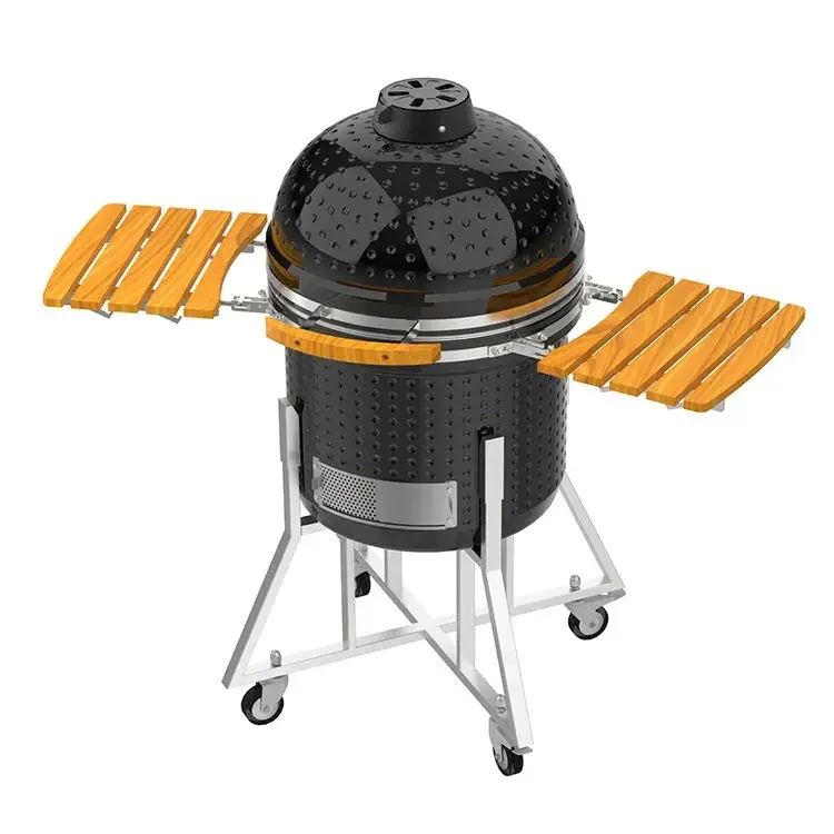 Kamado Parrilla Outdoor Ceramic Bbq Grill Joe Diamond Shape Charcoal Barbecue Grill