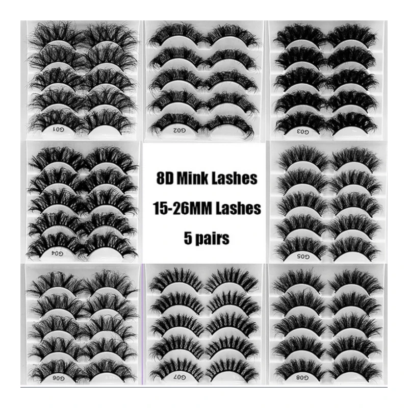 ขนตาปลอมแบบไทย 8D หลายชั้น หนา ซ้อนทับกันอย่างเป็นธรรมชาติ เหมือนขนมิงค์ ให้ลอนสวยเป็นธรรมชาติ สำหรับลุคที่โดดเด่น