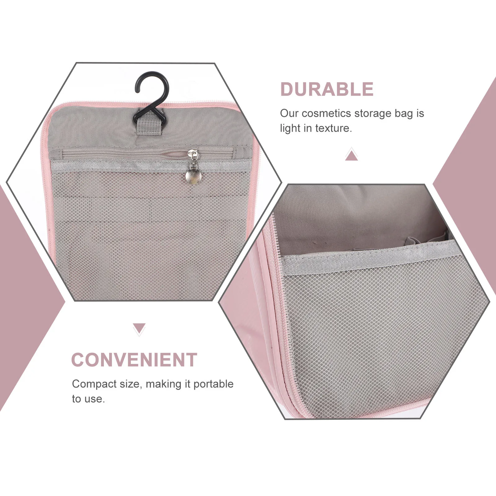 

Storage Bag Large Capacity Travel Makeup ganizer Pink Portable Toiletry Bag Dry Wet Separation Fashionable Design