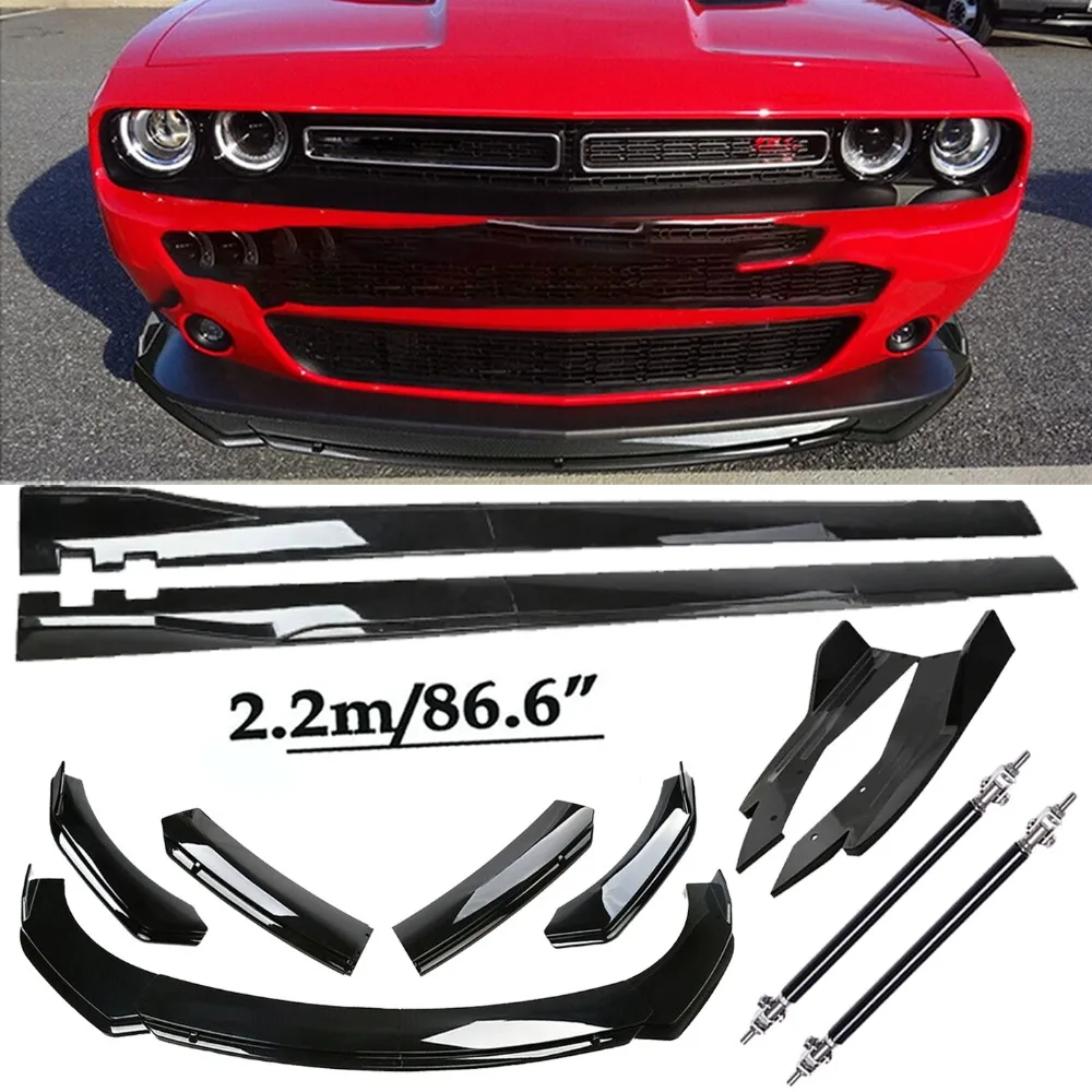 For Dodge Challenger Front Bumper Lip Splitter Spoiler Side Skirts Strut Rods United States