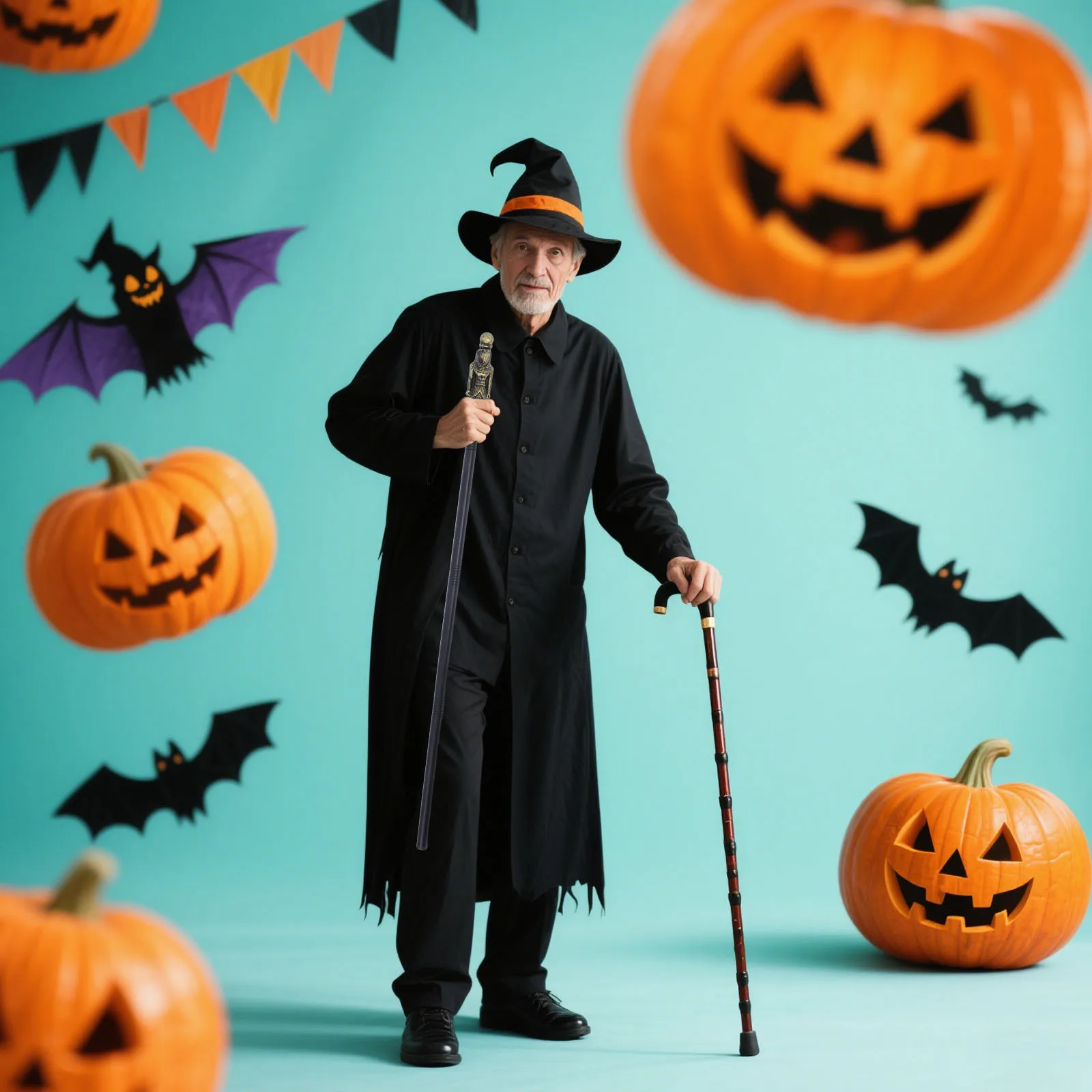 

Plastic Halloween Pharaoh Scepter Staff Ancient Egyptian Costume Walking Cane Mystical Prop Halloween Cane Scepter