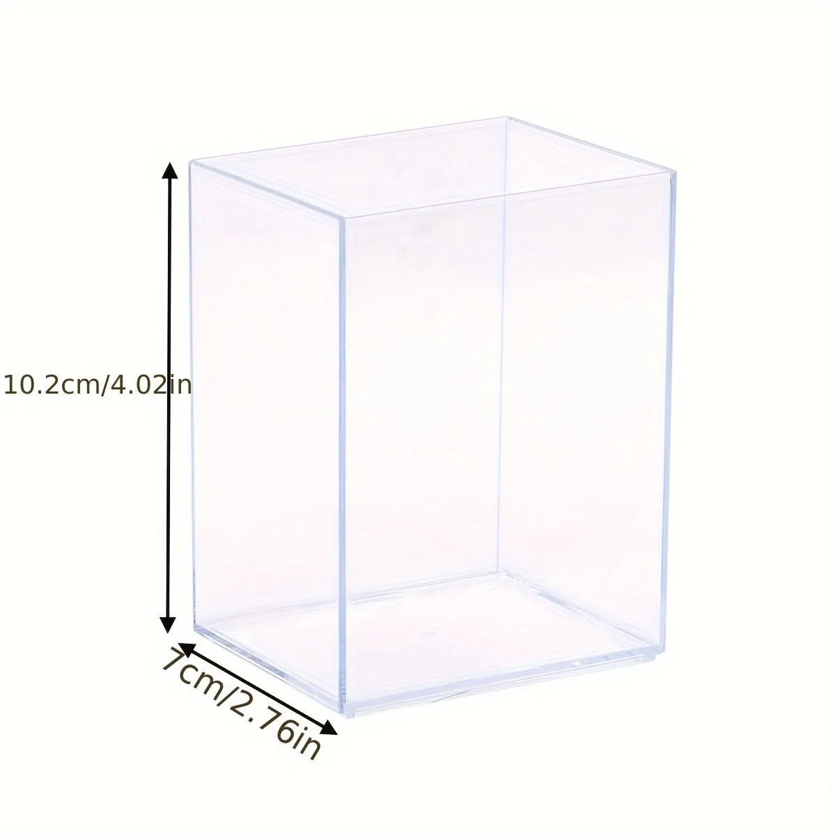 4 قطع حامل أقلام مربع من الأكريليك، كوب أقلام رصاص شفاف، تخزين فرش المكياج، منظم سطح المكتب للمكتب والمدرسة والمنزل، محمول