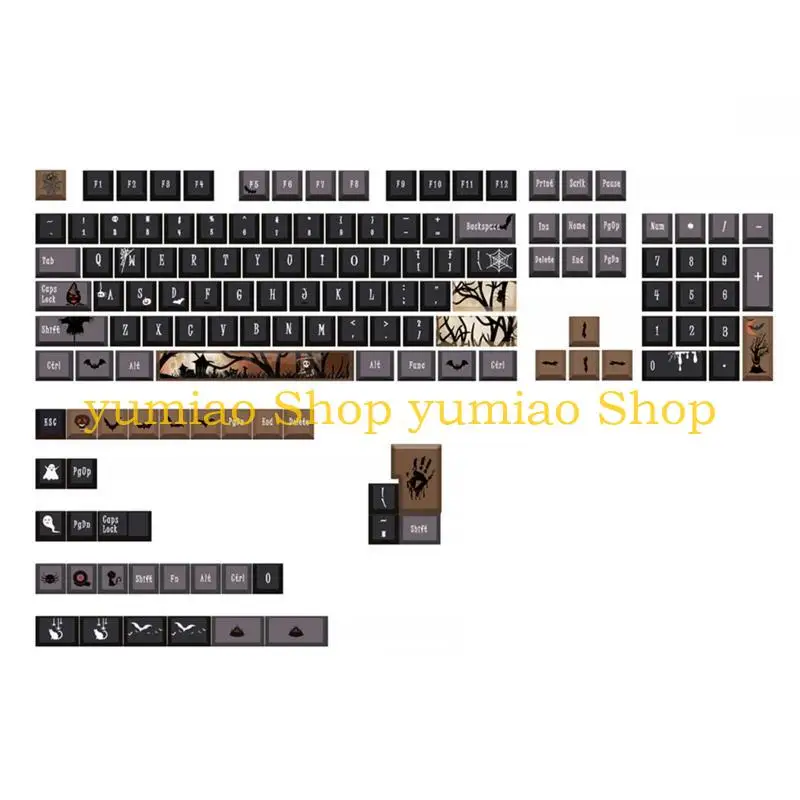 587B DIY Keycaps 136 Pcs PBT Dye Subb Space for Cherry Mecahnical Keyboard DIY