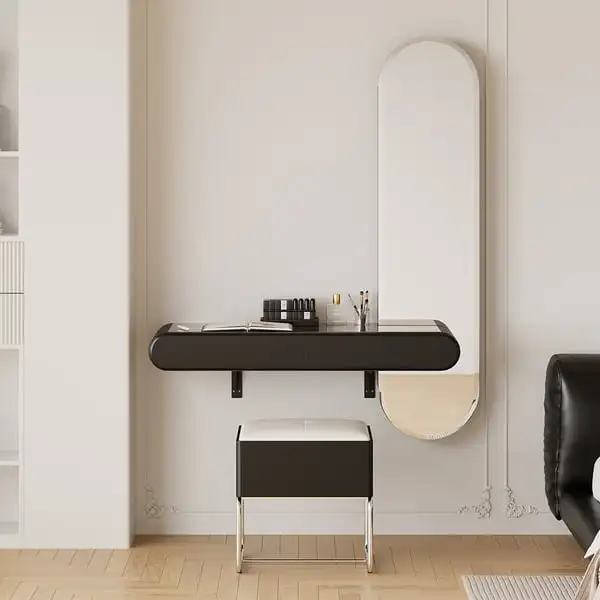 Vanity Desk Makeup Dresser For Bedroom Set Modern Drawers Vanities Lights Designs Led Dressing Table With Mirror And One Drawer image 2