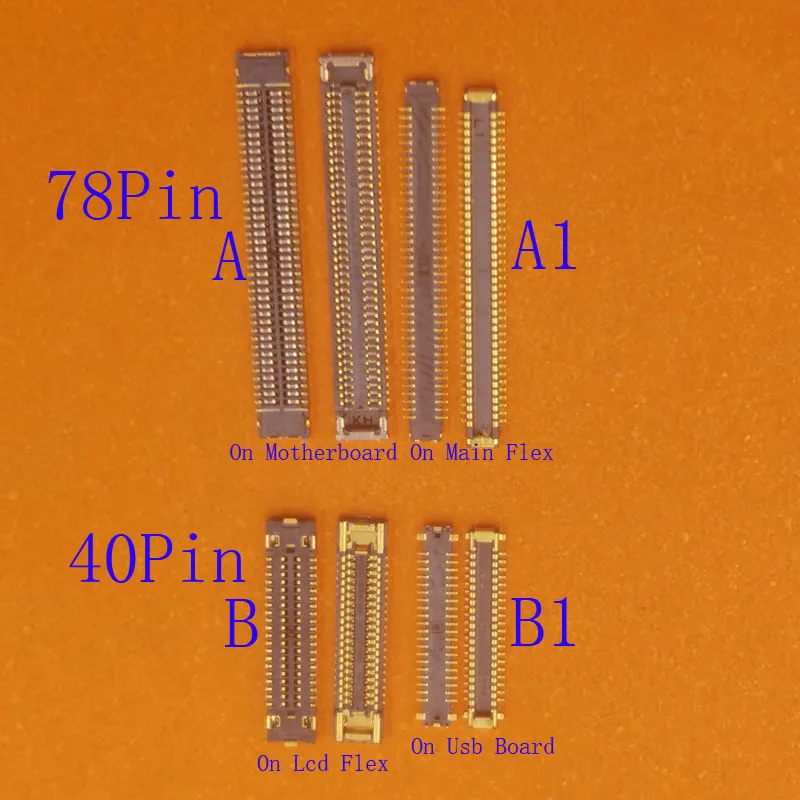 2-10Pcs Charging FPC Connector Usb Lcd Display Screen Plug For Samsung Galaxy A71 A516 A715 A51 A515 4G 5G A41 A415F 40 78 Pin