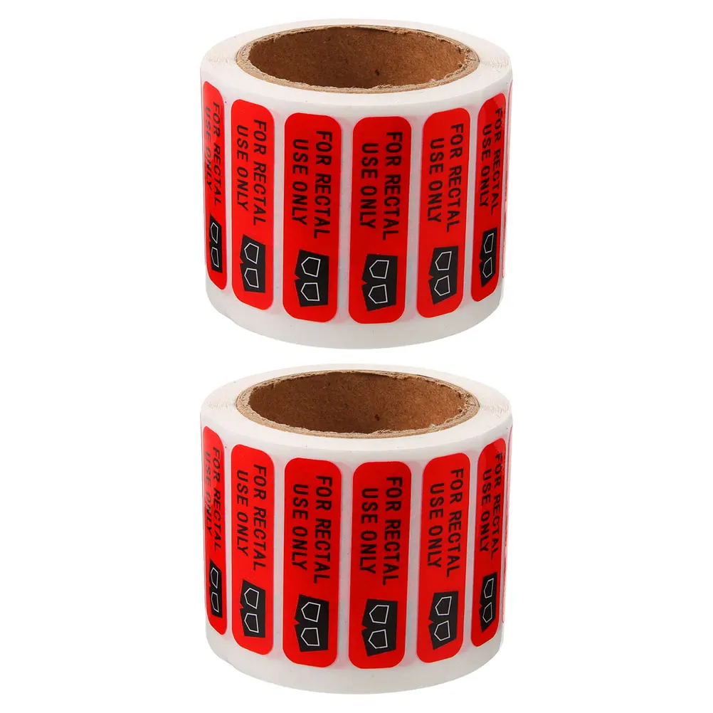 2 Rolls Rectal Sticker Doorplate Funny Decals Adhesive Use Only Stickers for Rectaluse Party