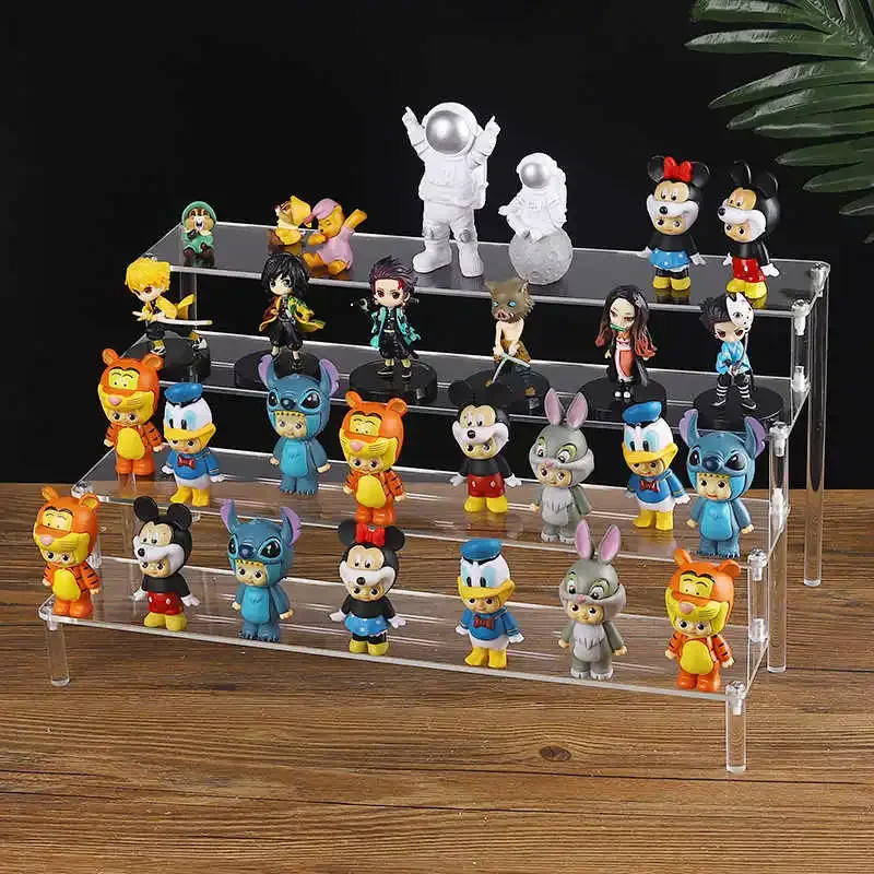 Stand Display Akrilik Bening untuk Anime Figure Cupcake Rak Organizer Dessert Holder Jewels Display Risers Perfume Model Stand