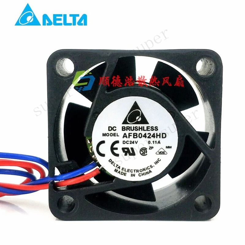

S+ AFB0424HD Delta DC 24V 0.11A cooling fan 4020 4CM 2 wire