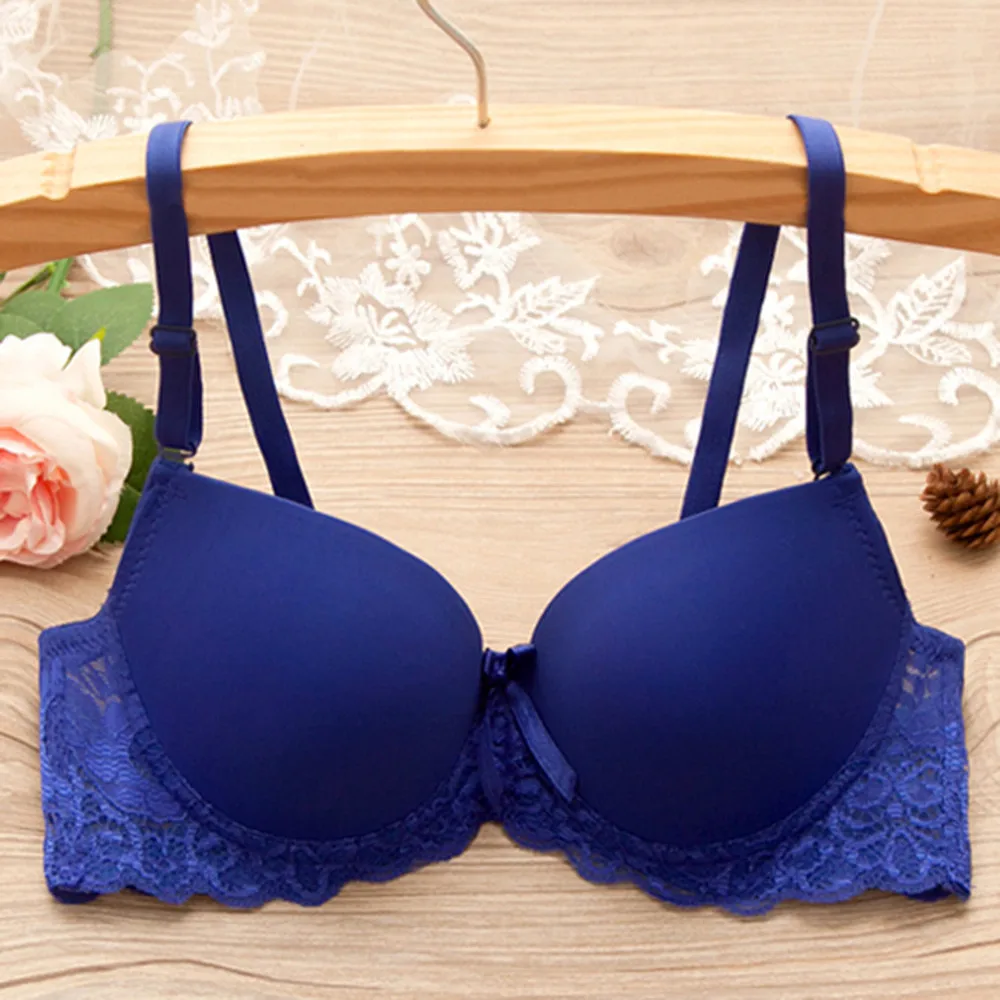 Sexy Lingerie Push Up Padded Bras for Women Lace Plus Size Bra Add Two Cup Underwire Prevent Sagging Brassiere 75 80 85 B Cup