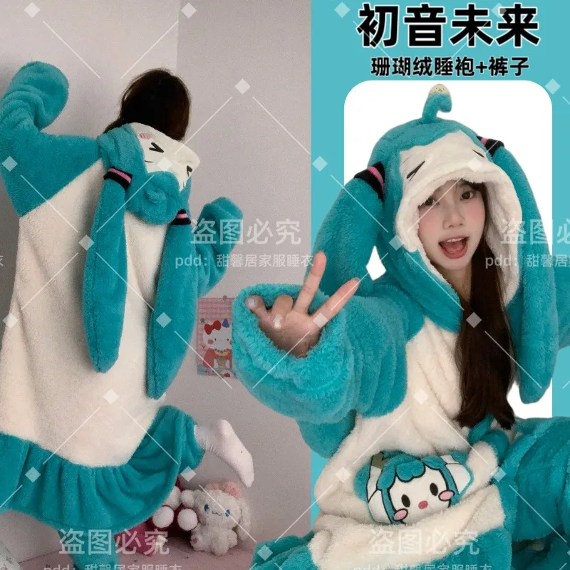 pijamas-de-felpa-hatsune-miku-para-ninas-conjunto-de-pantalones-de-bata-termica-gruesa-ropa-de-casa-de-dibujos-animados-cosplay-de-anime-nuevo-invierno-2024