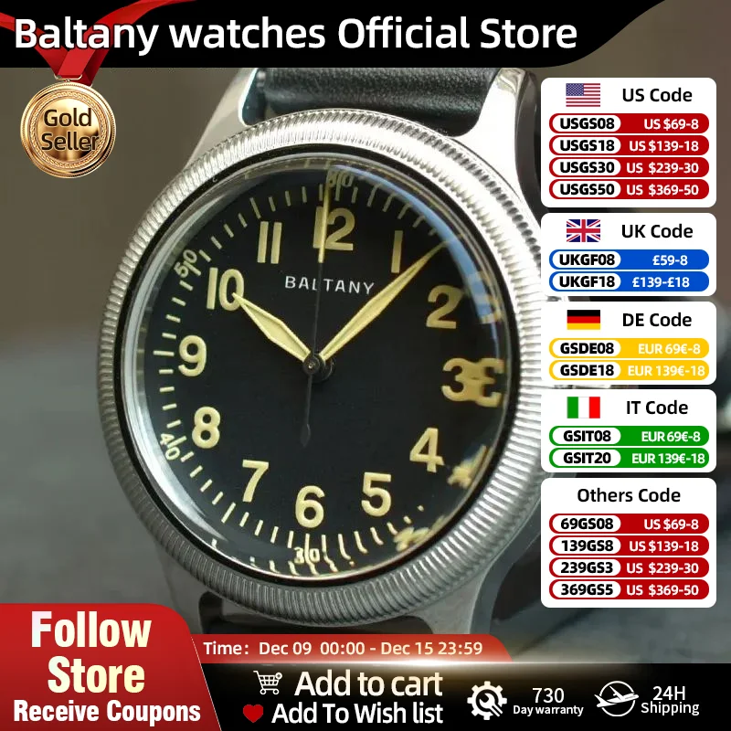 Vintage A11 Military Watch S2031B Sapphire Stainless Steel 100M Waterproof Automatic Mechaincal Men WW2 Retro Homage Watches