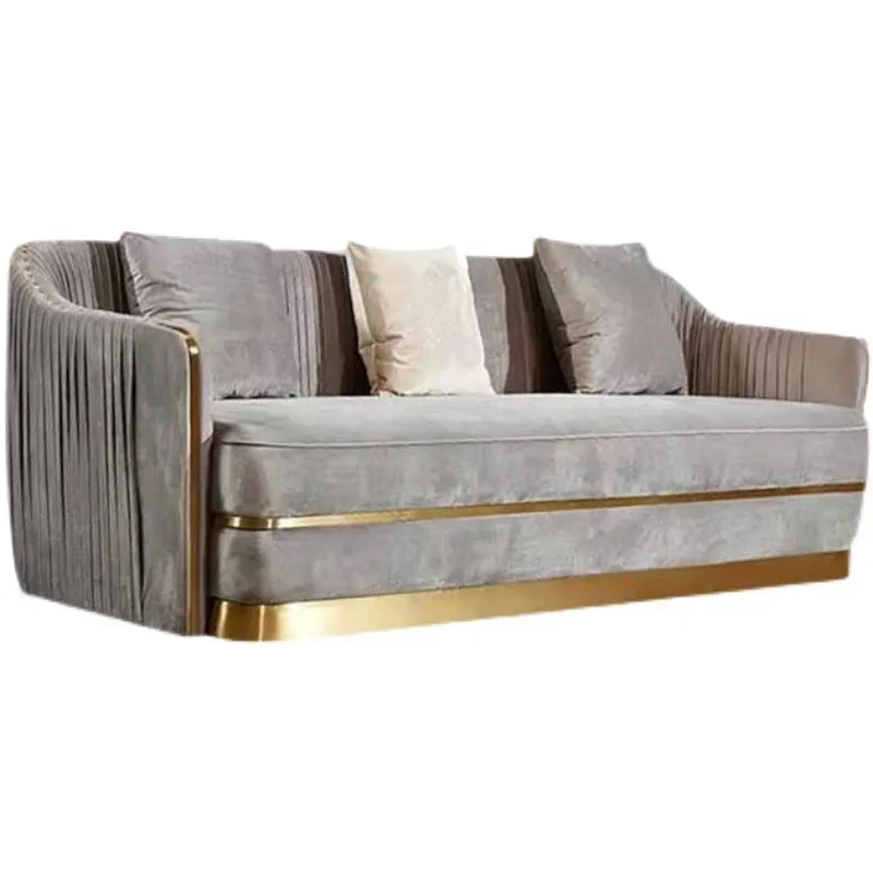 Light luxury fabric sofa American three-person Post-modern living room combination sofa Luxury Italian style