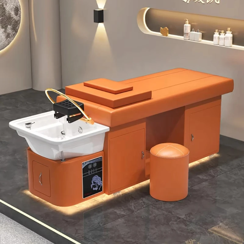 

Modern Japanese Head Spa Style Beauty Salon Equipment Luxury Massage Head Spa Shampoo Barber Shop Facial Bed