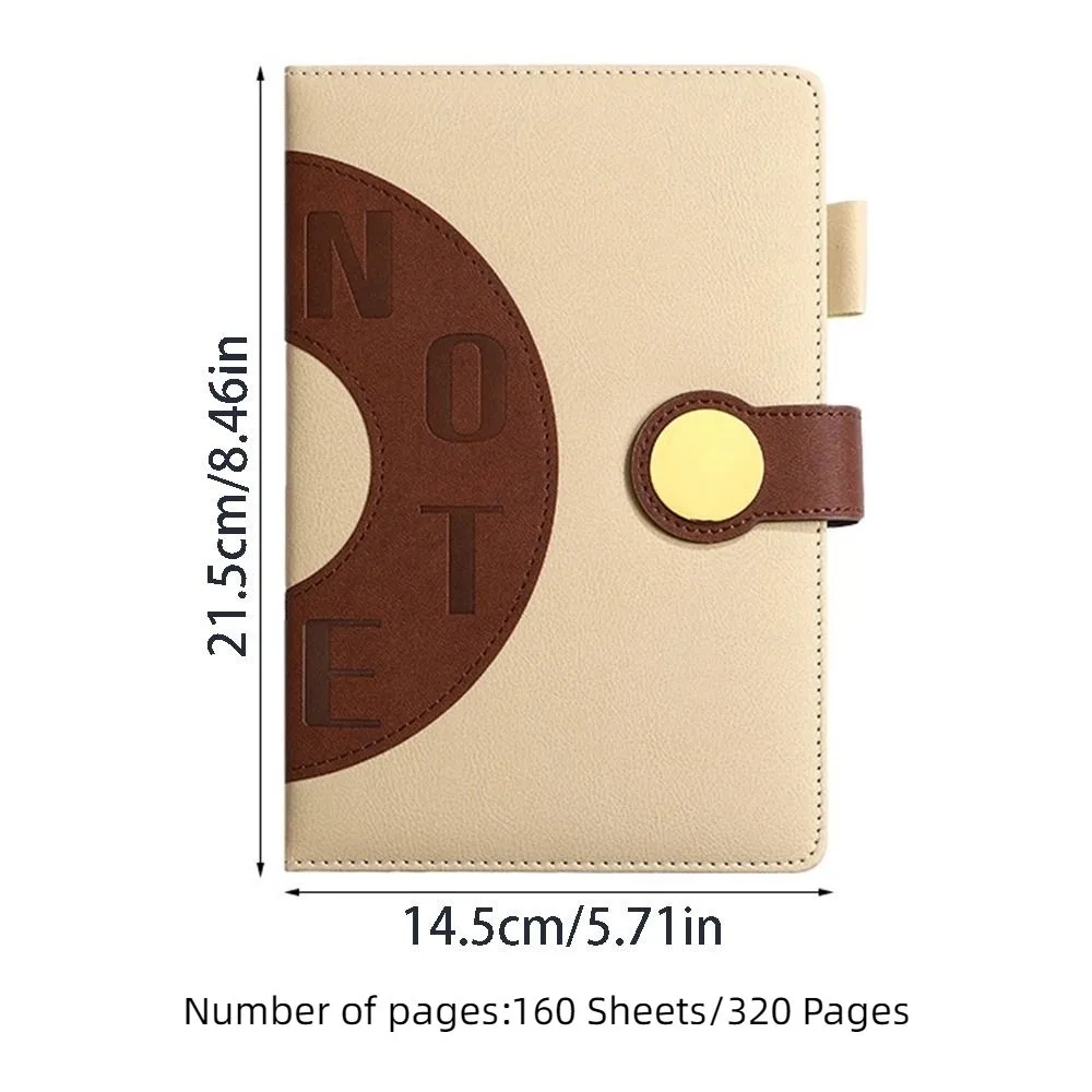 English 2026 Schedule Planner Notepad Wear-resistant Bookmark 365 Days Efficiency Notebook 12 Months PU Leather Cover