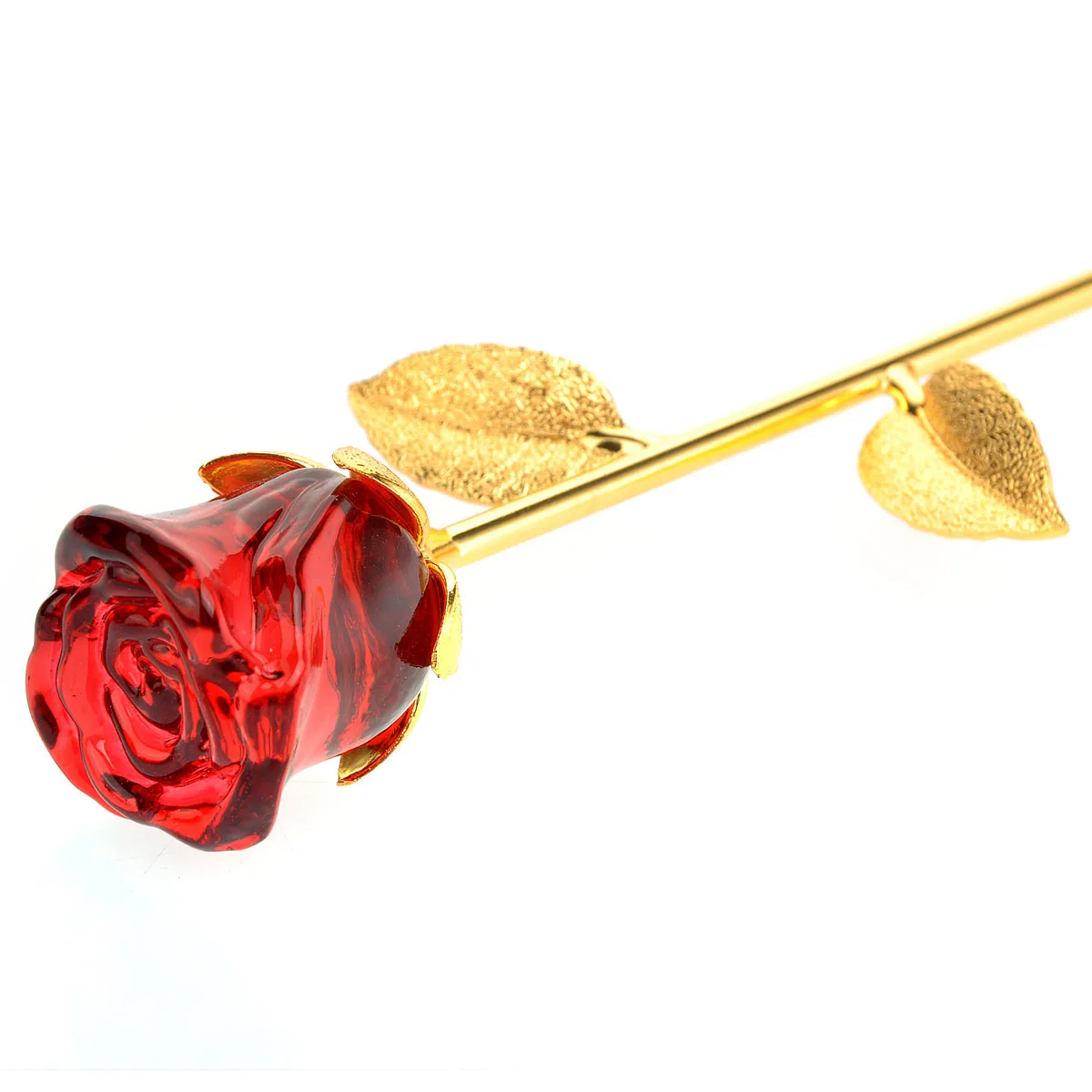 

Crystal Rose Romantic Decorations Everlasting Single Roses Flower Long Stem Valentine Mother
