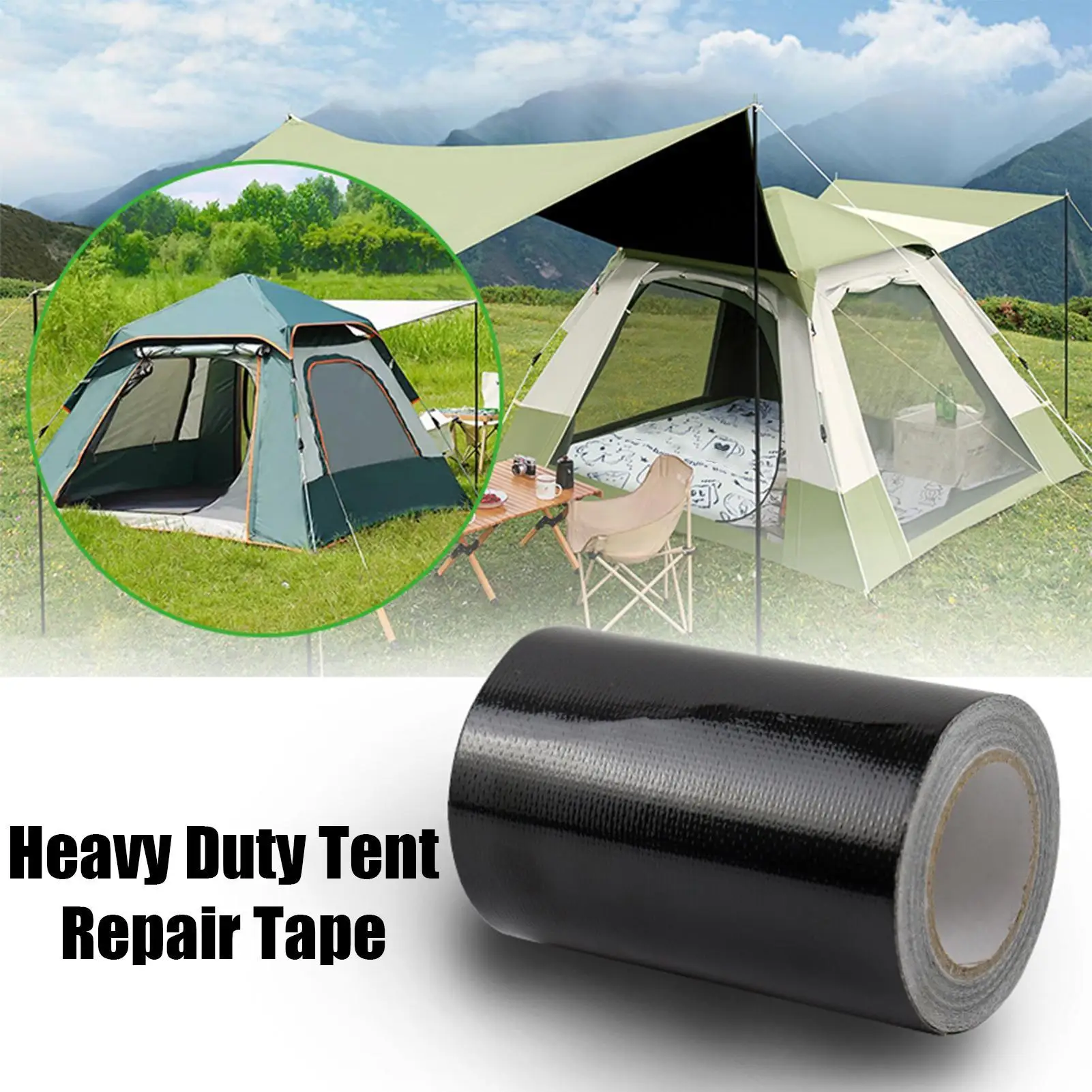 

10M Adhesive Waterproof Tarpaulin Tape Rainproof Cloth Adhesive Tape Outdoor Awning Tape Gummed Tape Film Parts
