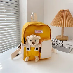 Kawaii sırt çantası oyuncak ayı çocuk sırt çantaları kadınlar Trendy bebek gezi sırt çantası Zaini Scuola Elementare Mochila Infantil Menina