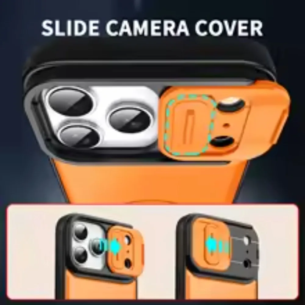 Heavy Duty Case for iPhone 17 Pro 17 16 15 14 13 12 Pro Max Plus Slide Camera Lens Finger Ring Bracket Shockproof Anti-Drop Case view 2