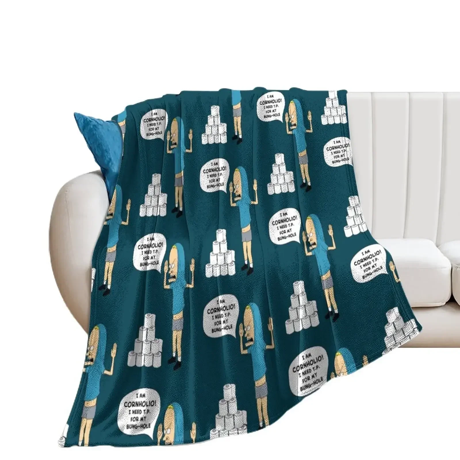 Cornholio Needs T.P. Throw Blanket Kid'S christmas gifts wednesday Sleeping Bag Blankets