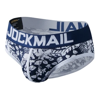 JOCKMAIL 남성 속옷 팬티 코튼 U 볼록 섹시한 남성 팬티 슬립 Cueca Masculina 남성 팬티 Calcinha 통기성 속옷
