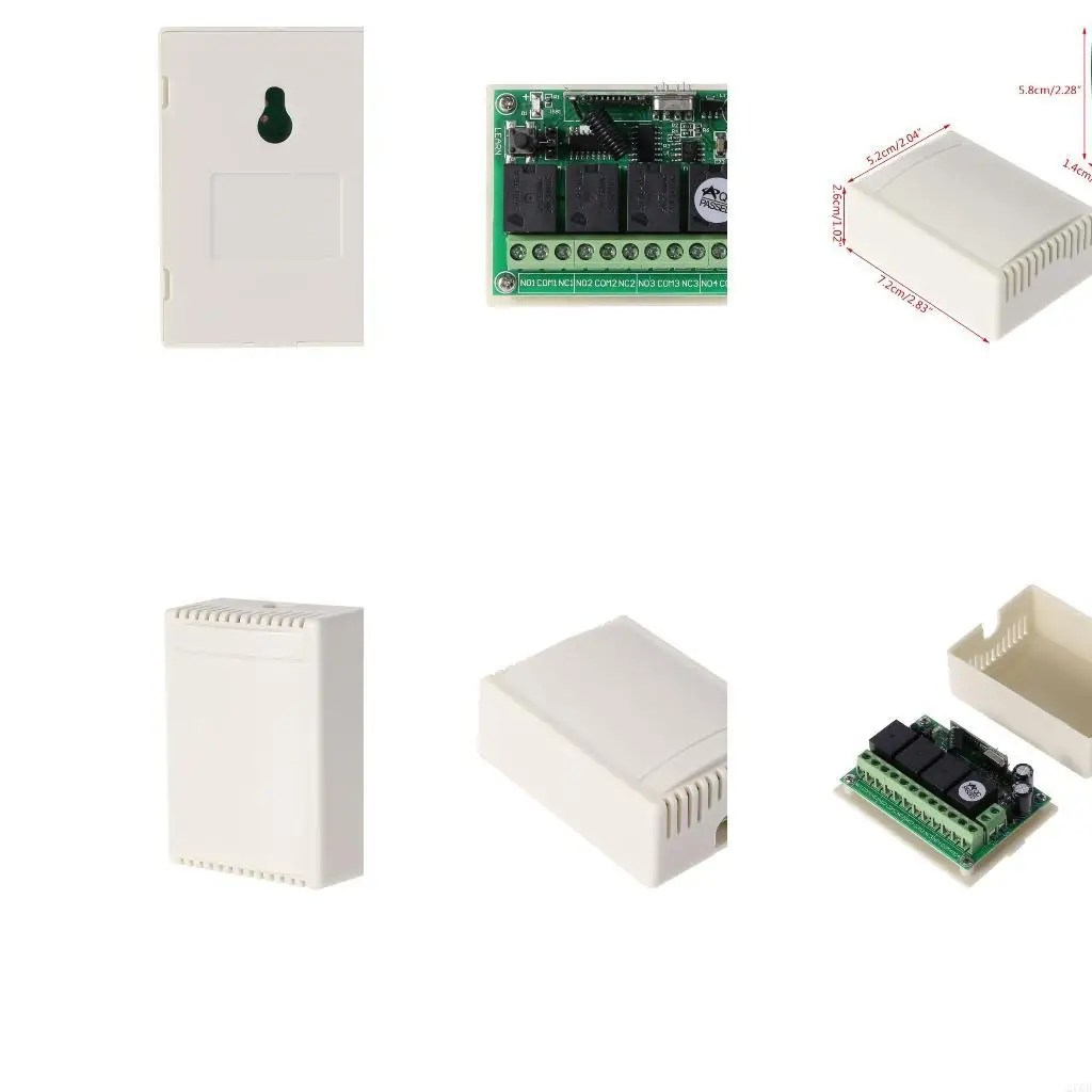 12V 4-key RF 433MHz Wireless Remote Control Switch Receiver Transmi