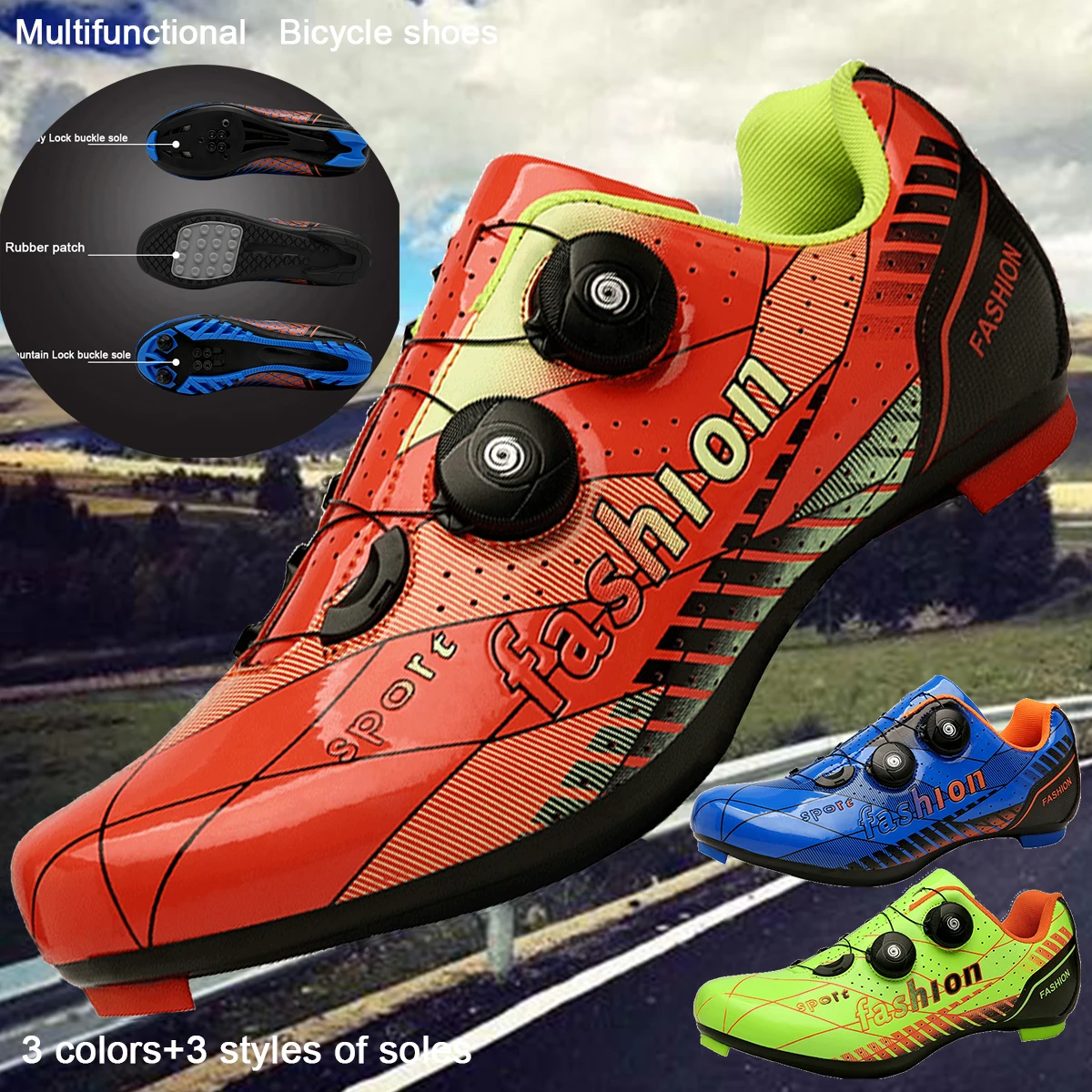 

nowe męskie i damskie buty rowerowe, buty rowerowe na świeżym powietrzu, trzyfunkcyjne podeszwy, profesjonalne buty treningowe