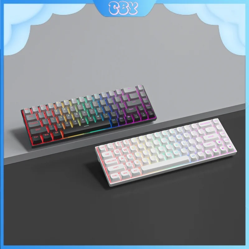 

2024 New M68 Wired Mechanical Keyboard Full Key Hot Tea Dial Adjustable Magnetic Axis Rgb Backlight Esports Game Accessories